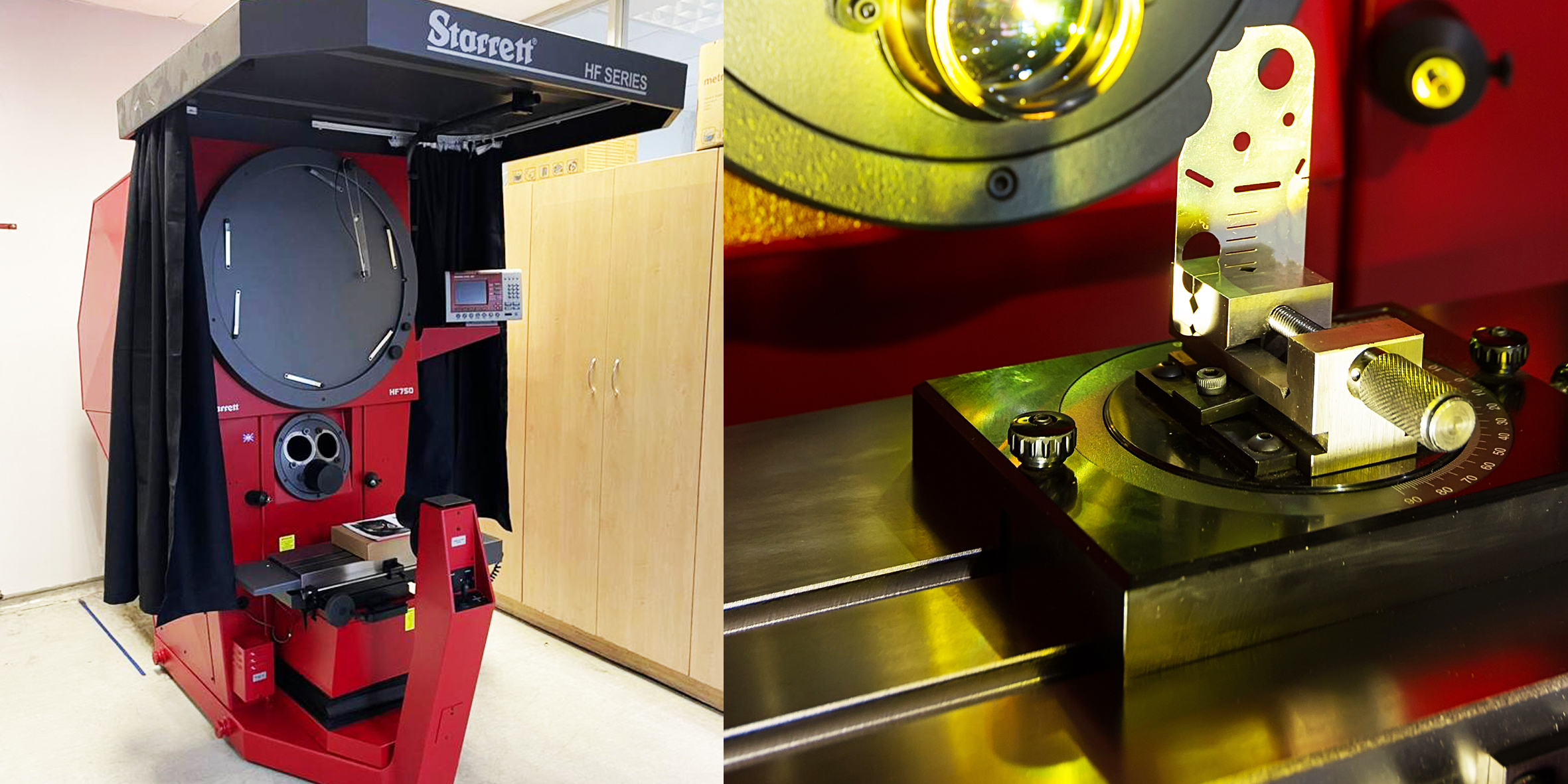 Starrett HF600 Horizontal Floor Standing Optical Comparator installed